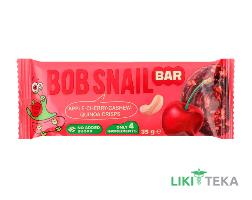Равлик Боб (Bob Snail) Батончик яблуко, вишня, кеш`ю, кріспи кіноа 35 г