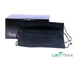 Маска медична СанГіг (SanGig) захисна нестерильна чорна №50