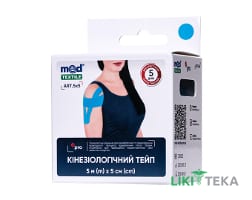 Кинезиологический тейп MedTextile 5 см х 5 м, синий