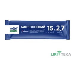 Бинт uипсовый MedTextile 15 см х 2,7 м №1