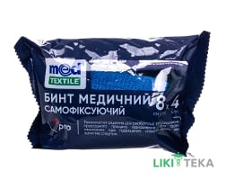 Бинт самофіксуючий когезивний медичний MedTextile 8 см х 4 м синій №1