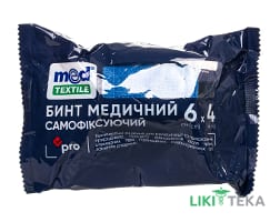 Бинт самофиксирующийся когезивный медицинский MedTextile 6 см х 4 м синий №1