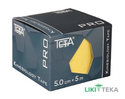 Бинт медицинский адгезивный Тета (Teta) 5 см х 5 м, желтый