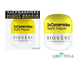 Біовен (Biovene) Крем для обличчя з керамідами відновлюючий та зволожуючий нічний 50 мл